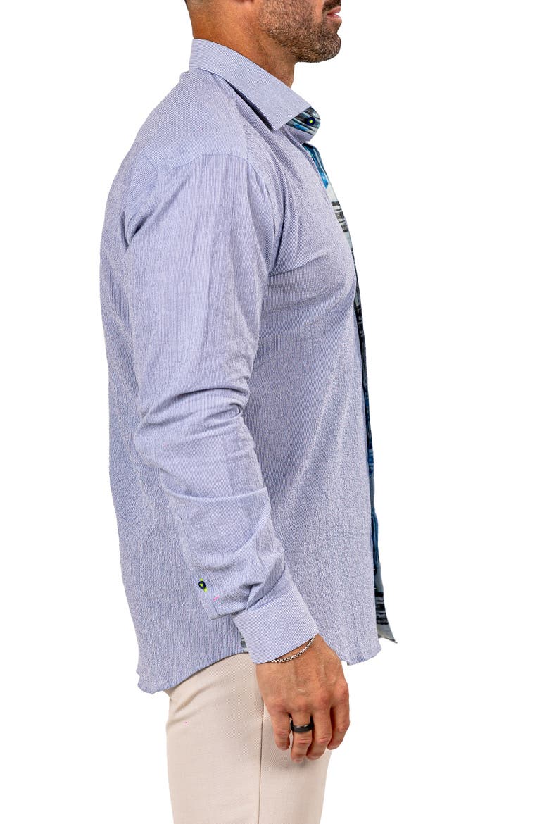 Fibonacci Marthy Contemporary Fit Button-Up Shirt, Alternate, color, GREY