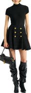 Balmain Flared tweed skirt