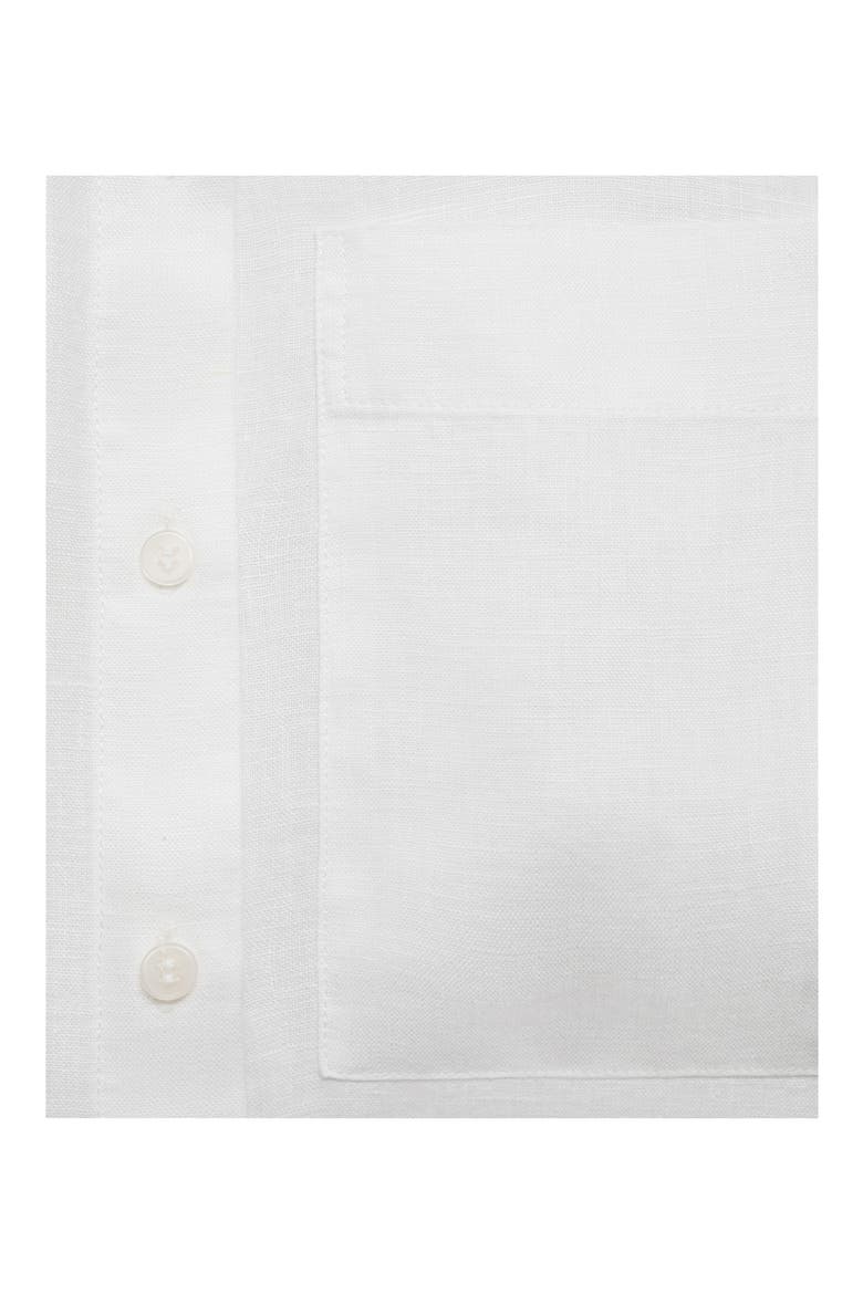 Linen Button-Up Shirt, Alternate, color, NATURAL WHITE