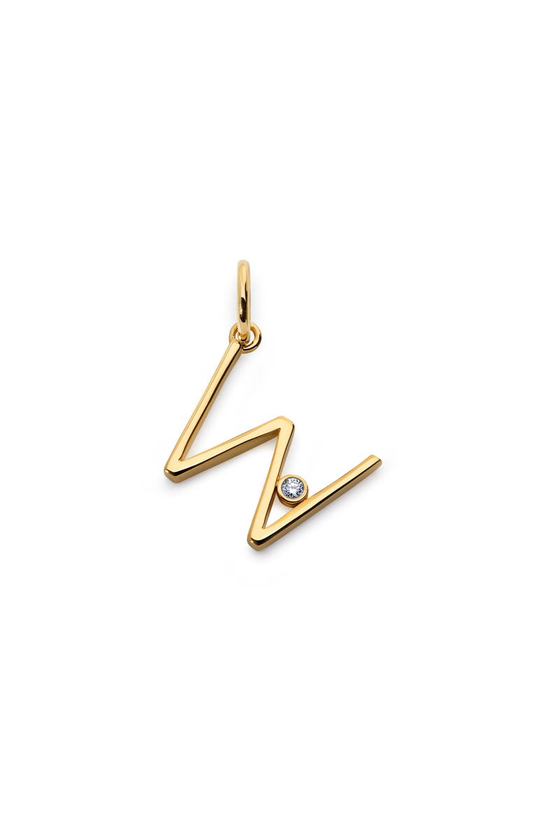 Lab Grown Diamond Initial Pendant, Main, color, 18K GOLD VERMEIL / DIAMOND W