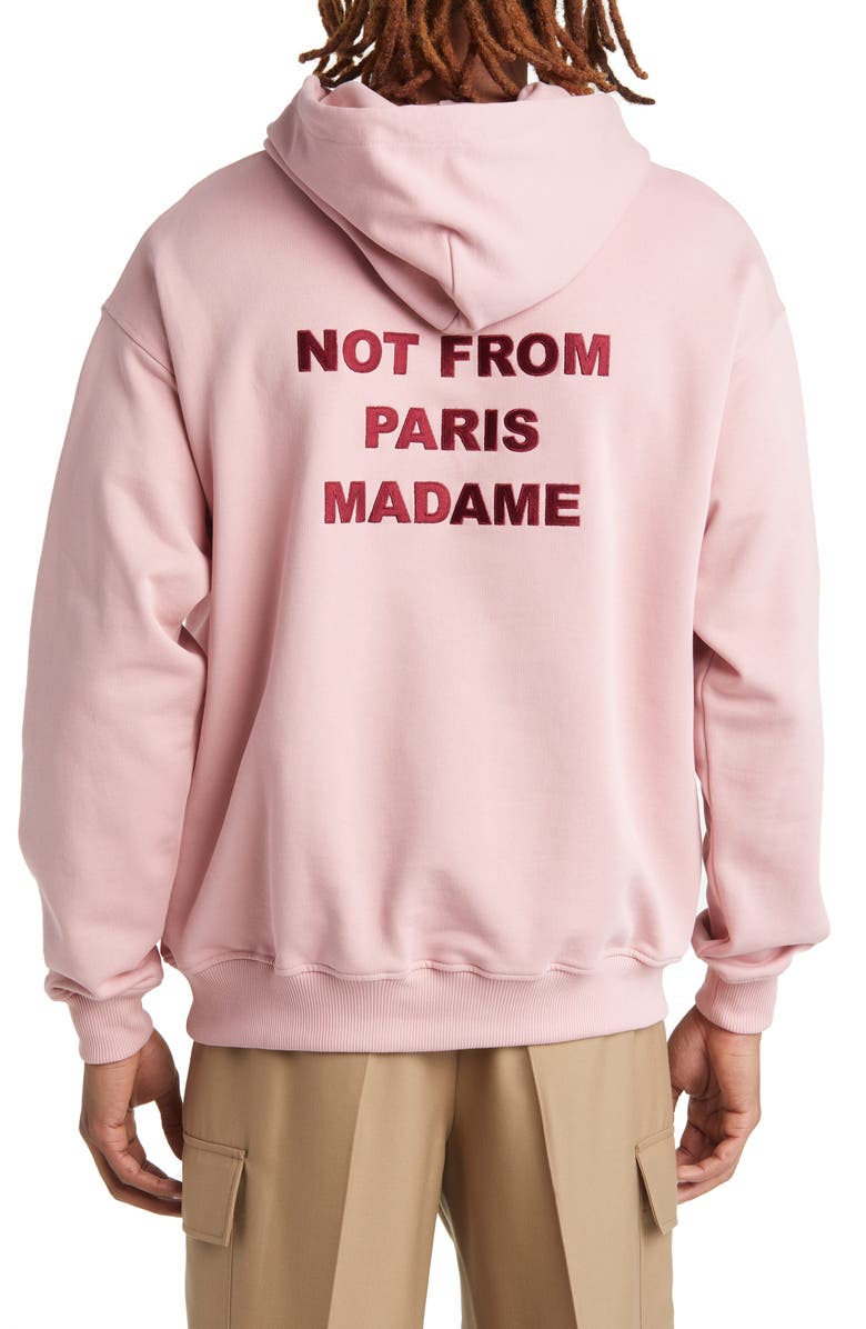 Drôle de Monsieur Le Slogan Logo Embroidered Graphic Hoodie, Alternate, color,