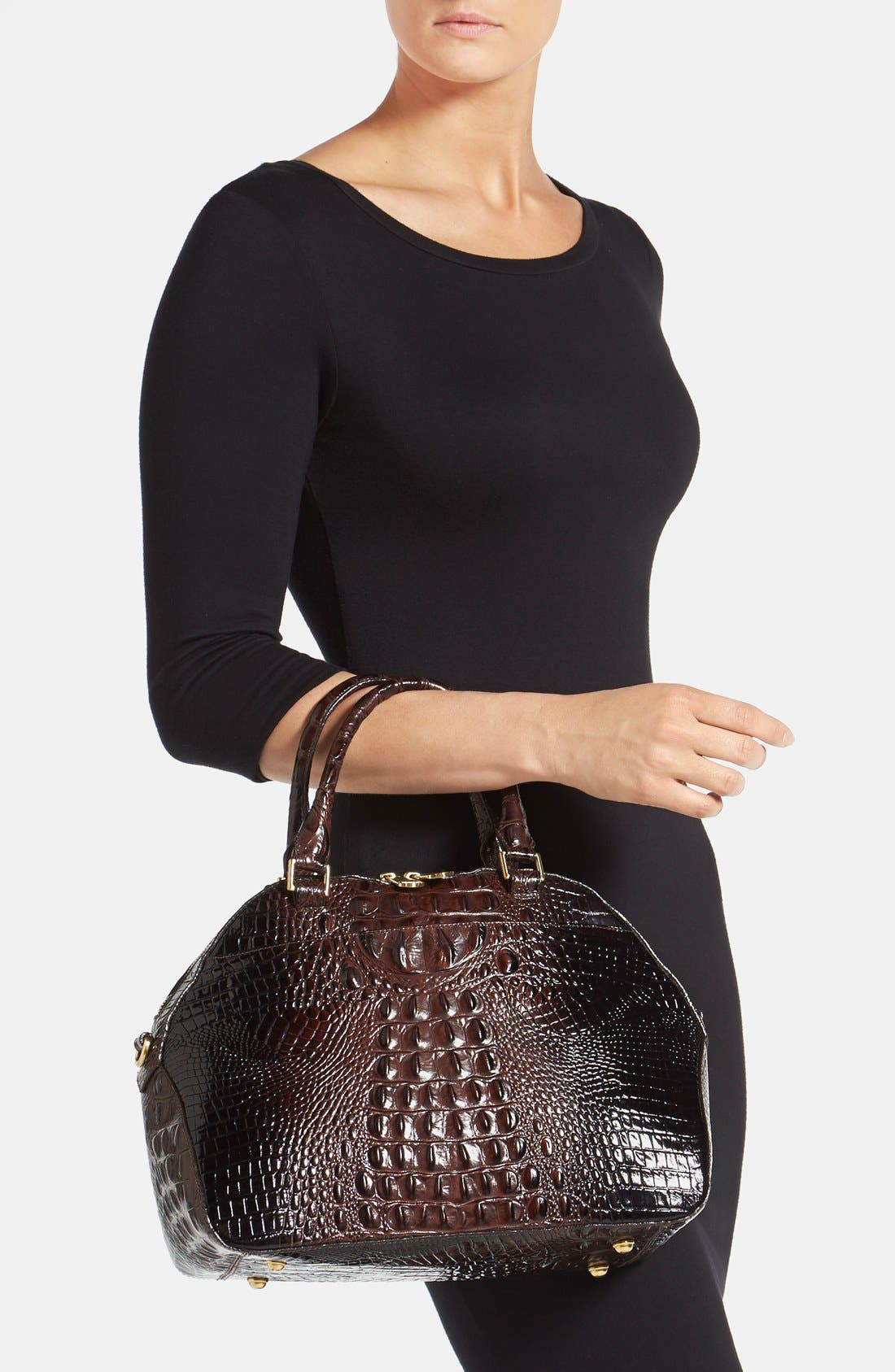 'Camden' Leather Satchel, Alternate, color, ESPRESSO
