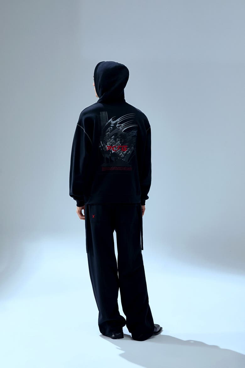 Pure Organic Cotton Your *Itch Oversize Hoody, Alternate, color, BLACK