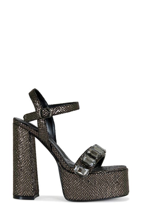 Azalea Wang Kamilla Ankle Strap Platform Sandal In Black