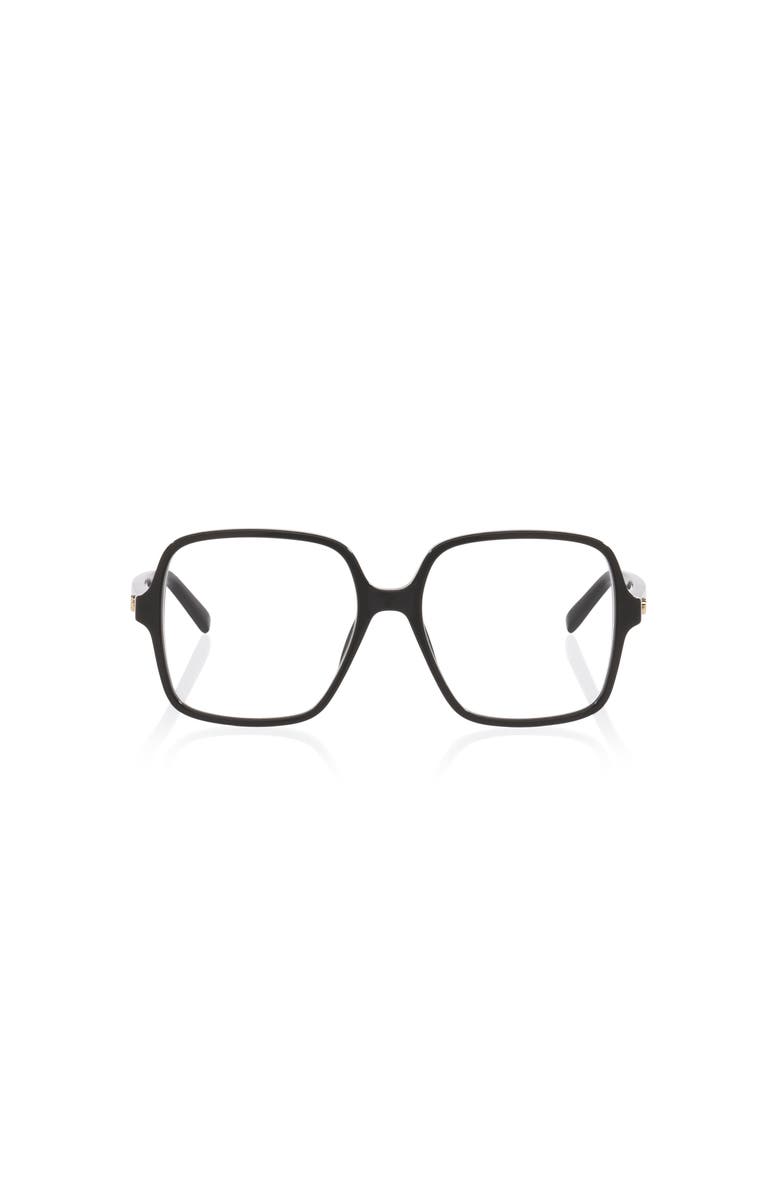 Gucci 53mm Rectangle optical glasses, Alternate, color, Black