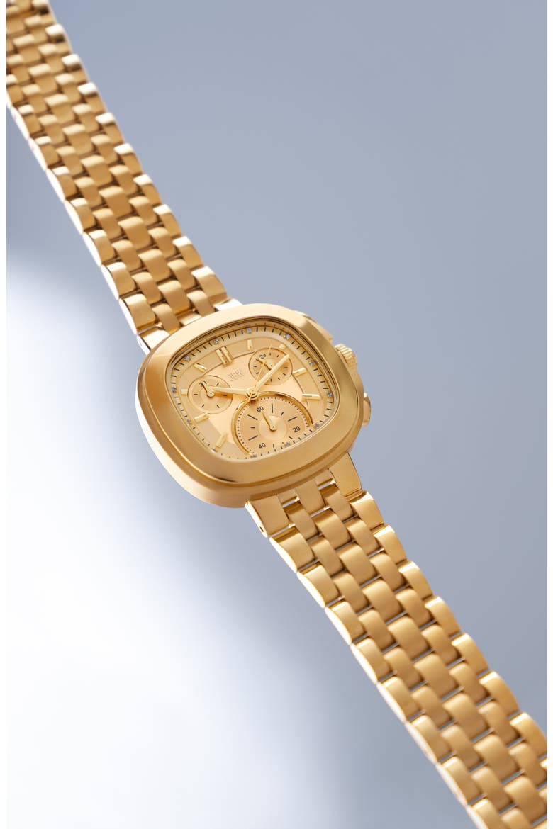 Men's Coast Lab-Created Diamond Bracelet Watch, 38mm, Alternate, color, 18K GOLD