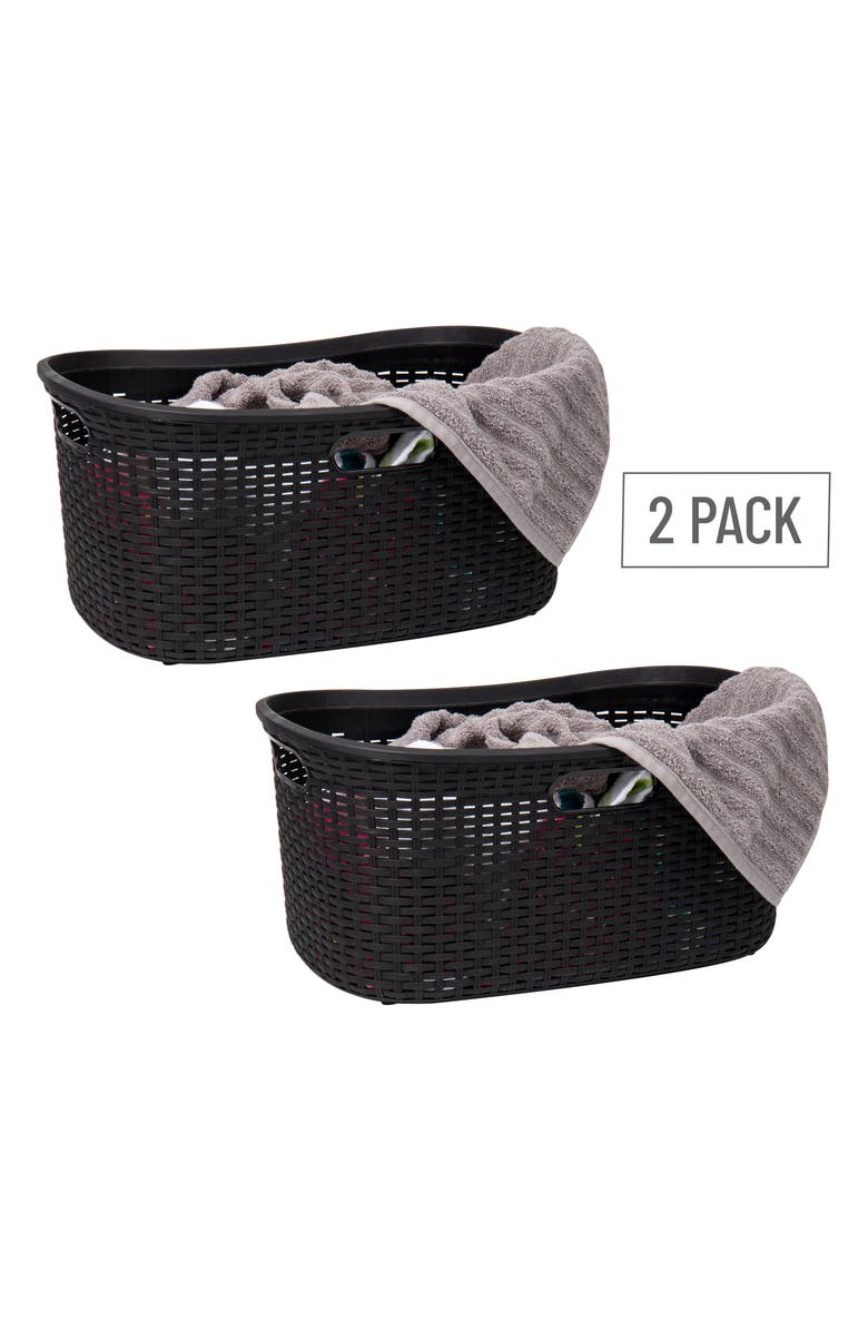 MIND READER 2 Piece Laundry Basket Set, Alternate, color,