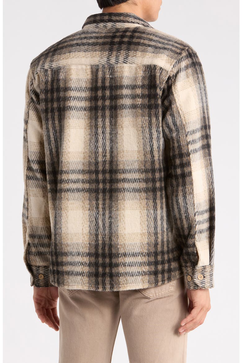 Plaid Shirt Jacket, Alternate, color, CREAM