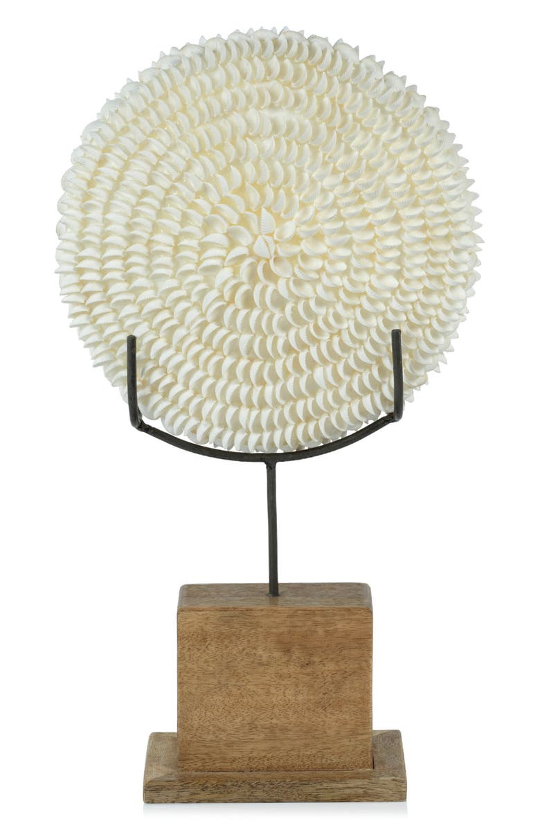 Zodax Natural Clamrose Sea Shell Décor, Main, color, Ivory/ Natural