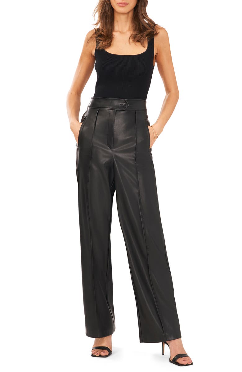 Halogen<sup>®</sup> Faux Leather Pants, Alternate, color, Rich Black 060