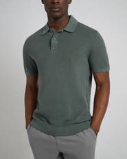 Onia Cotton Textured Knit Polo