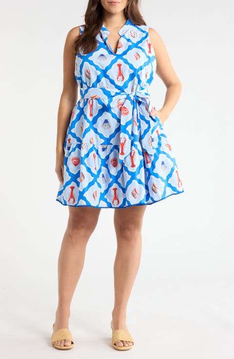 Lobster Bay Sleeveless Minidress (Plus)