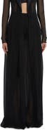 Dolce&Gabbana Sheer Extra Wide Leg Stretch Silk Chiffon Pants