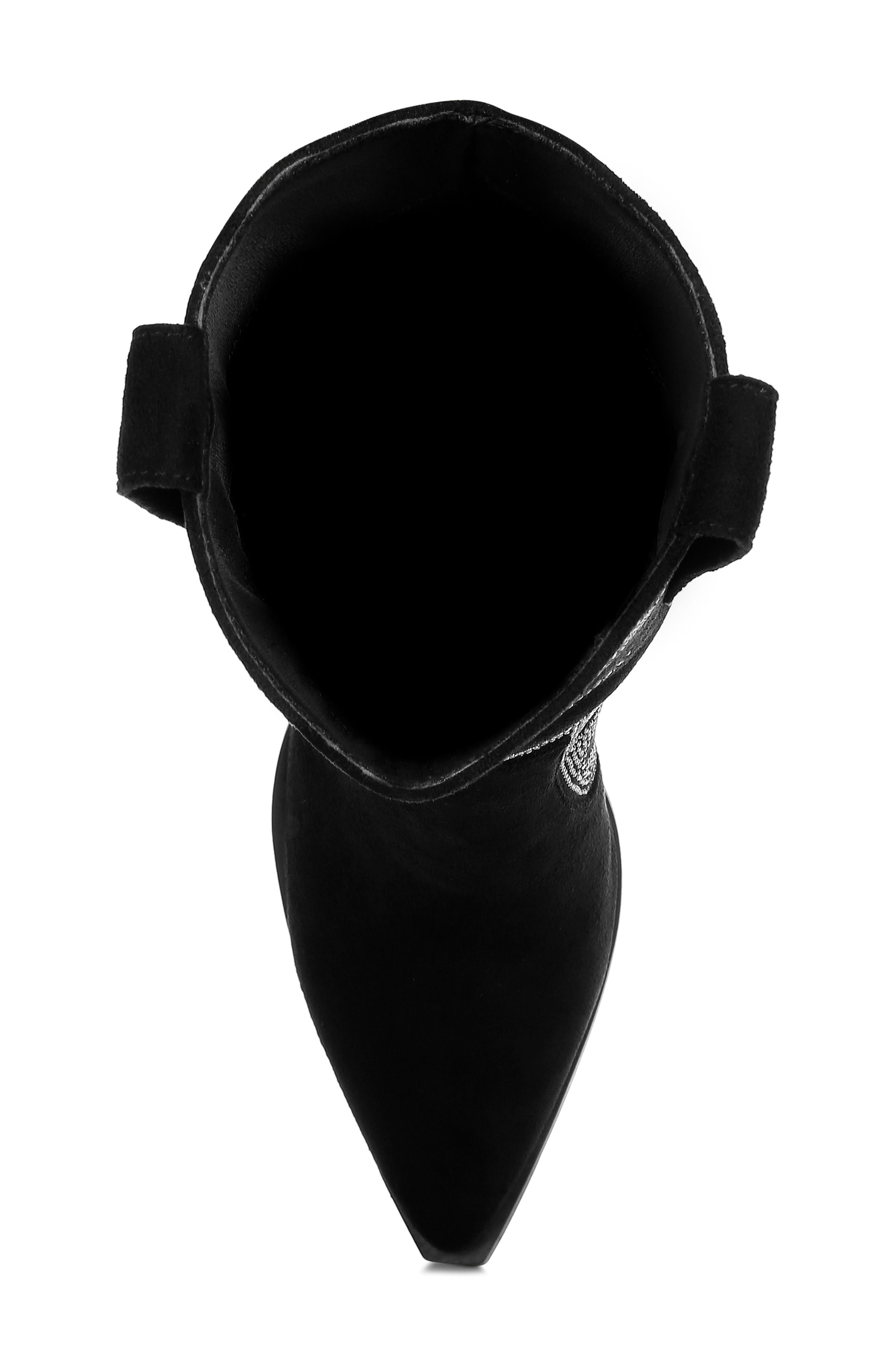 Rag & Co Rambler Microstud Western Boot, Alternate, color, Black