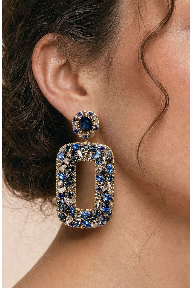 Libi Rectangle Drop Earrings, Alternate, color, SAPPHIRE