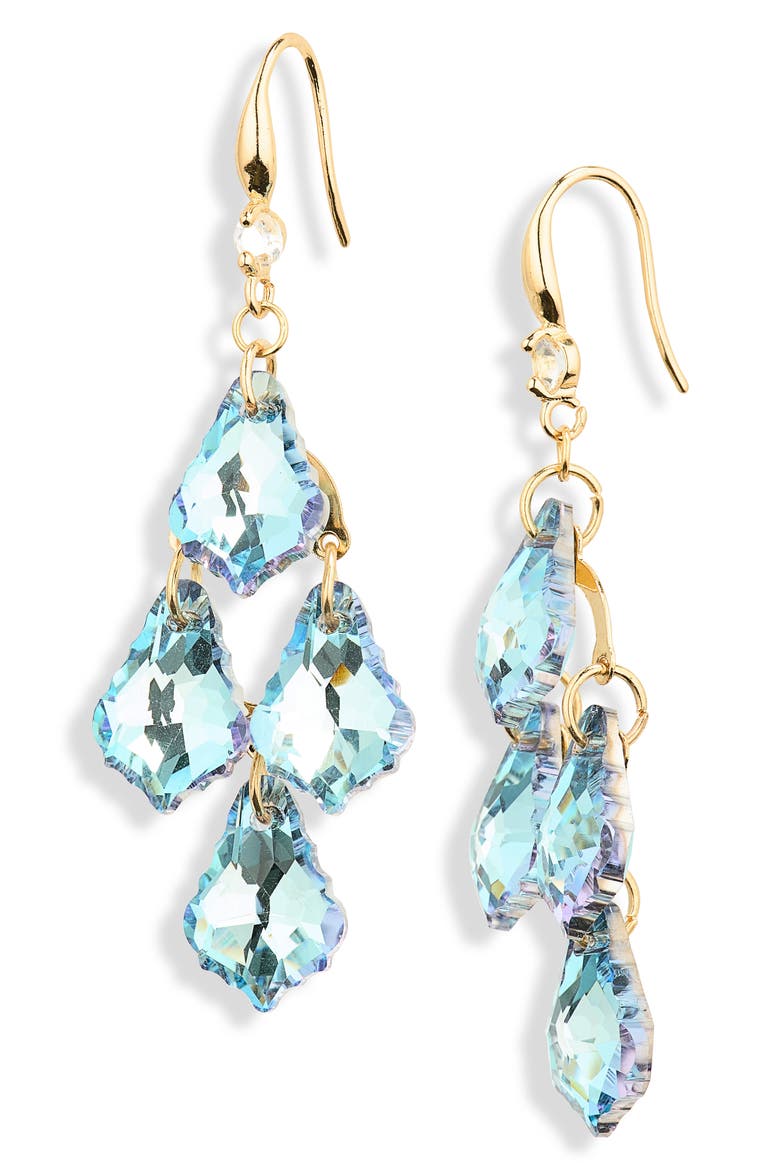 Stone Drop Earrings, Main, color, BLUE