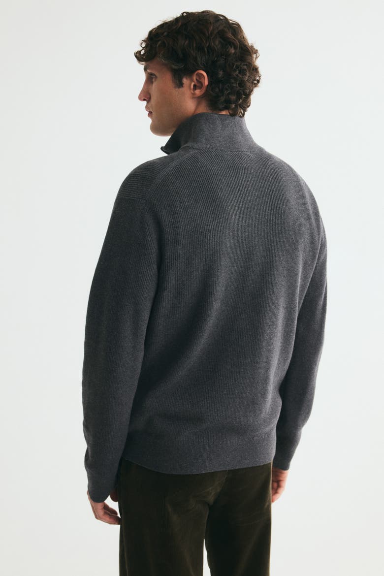 Regular-fit Half-zip Sweater, Alternate, color, Dark gray