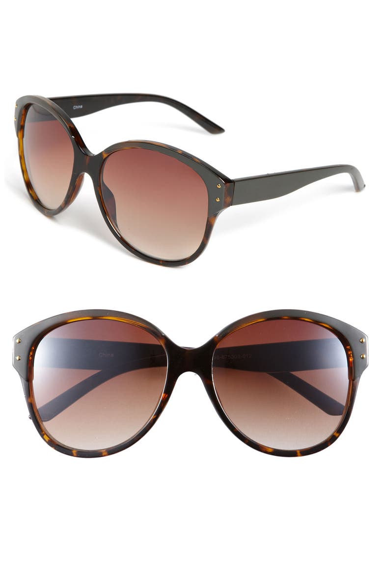 'Theresa' Sunglasses, Main, color, BROWN