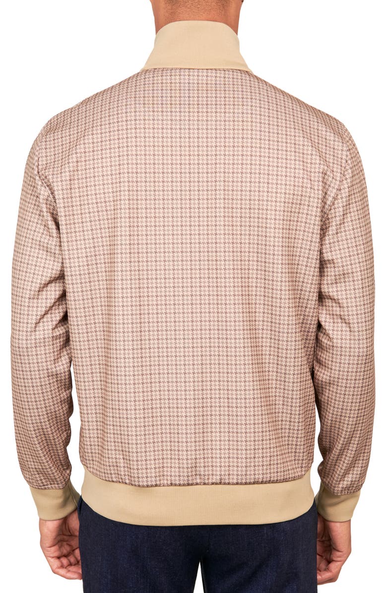 CONSTRUCT Houndstooth Track Jacket, Alternate, color, Khaki