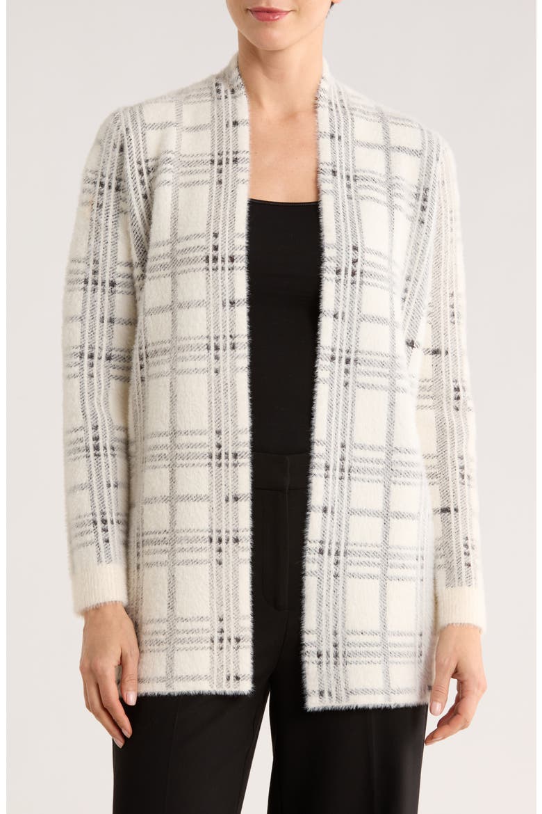 Open Front Eyelash Knit Cardigan, Main, color, CAMILA PLAID
