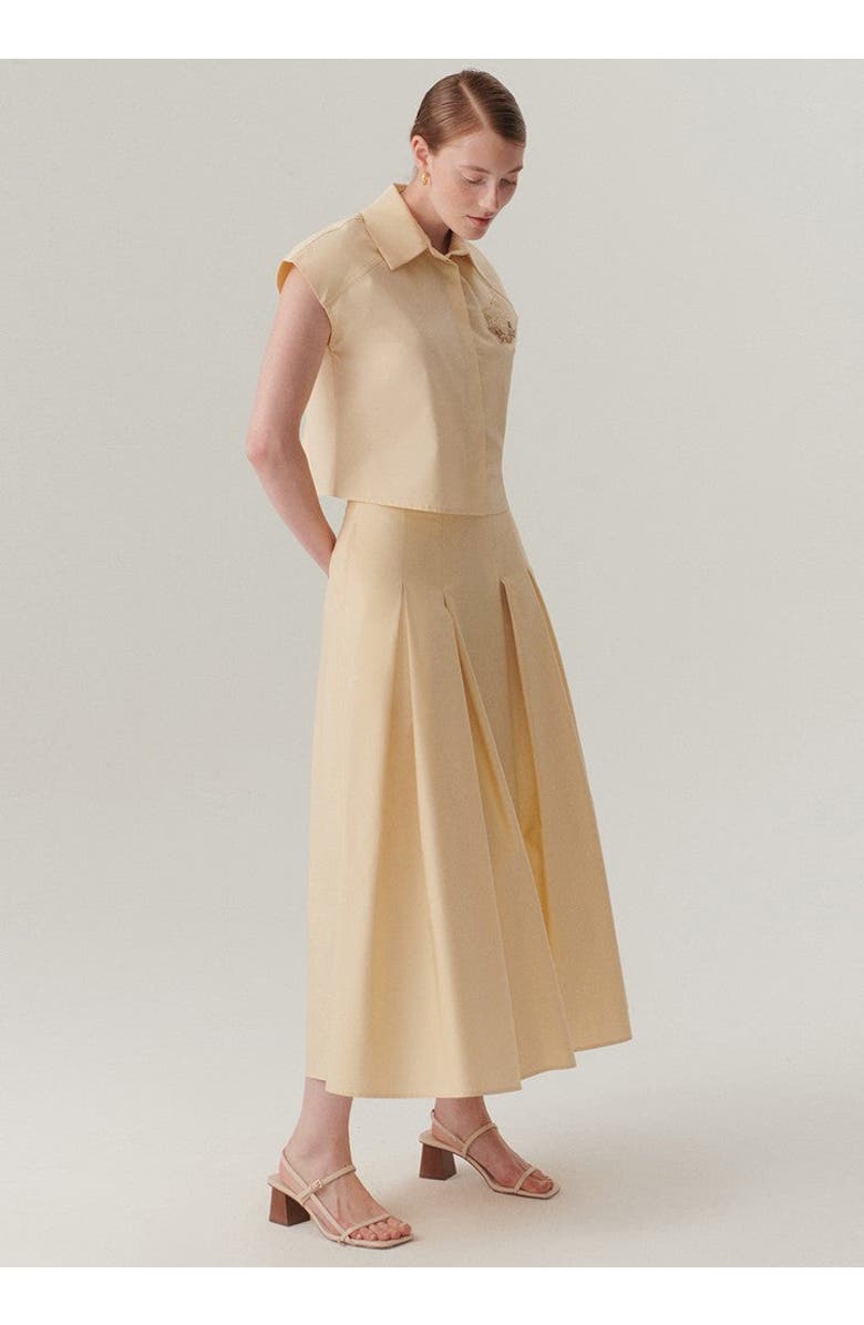 Exquise Hadley Midi Skirt, Alternate, color, Yellow