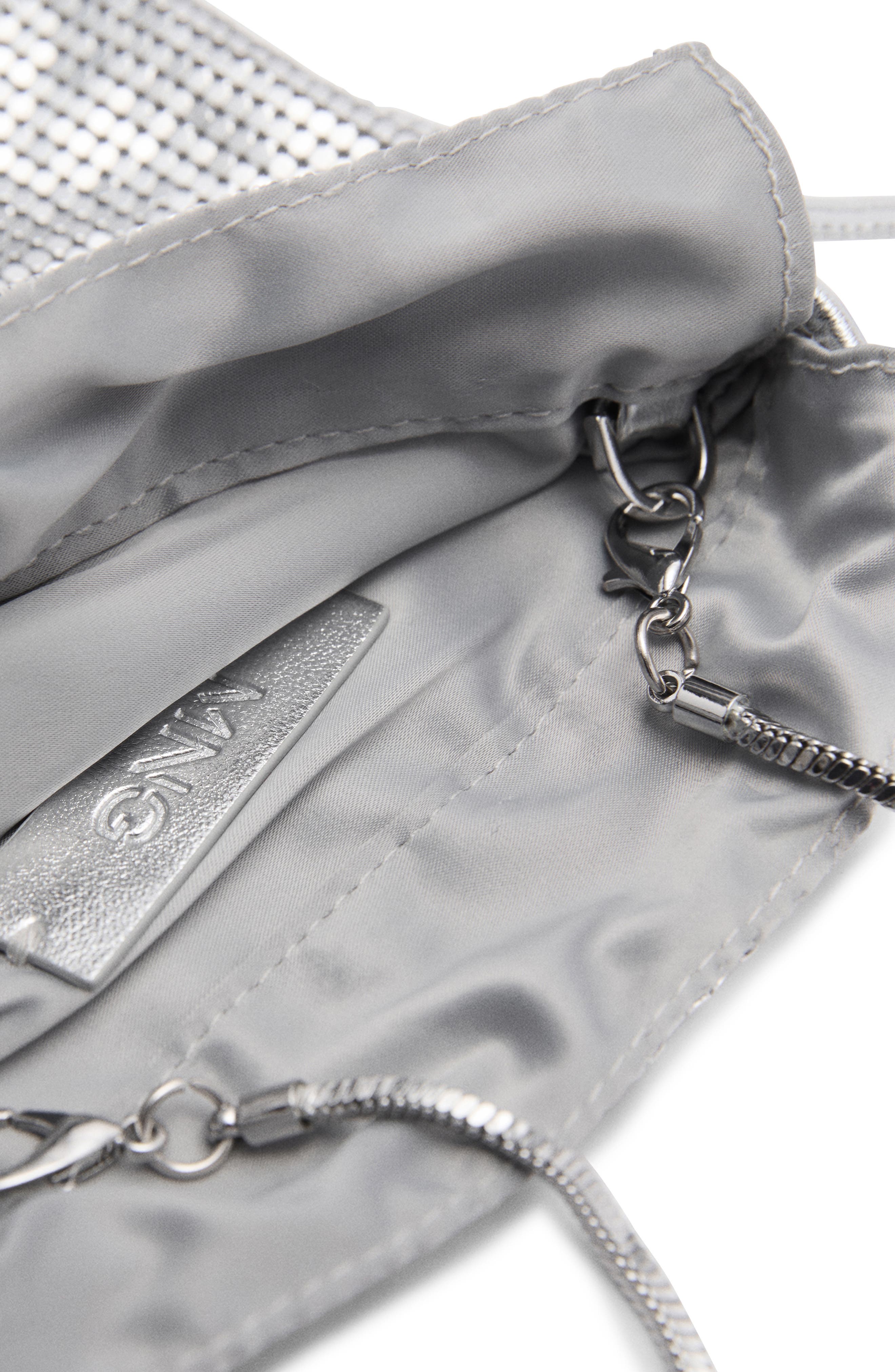 MANGO Chain Mail Handbag, Alternate, color, 