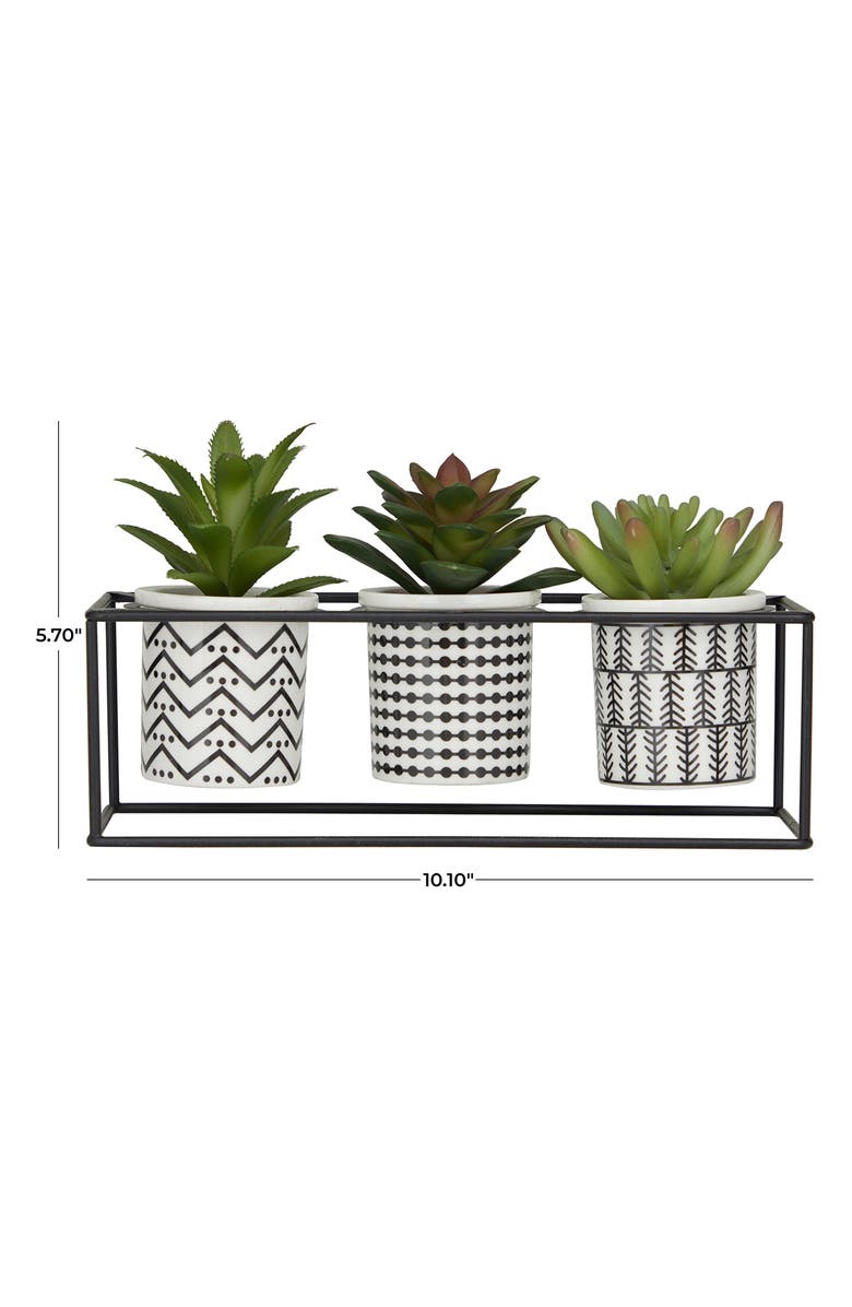 Novogratz Artificial Potted Succulent 3-Piece Set, Alternate, color,
