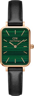 Daniel Wellington Quadro Melrose Leather Strap Watch, 20mm x 26mm