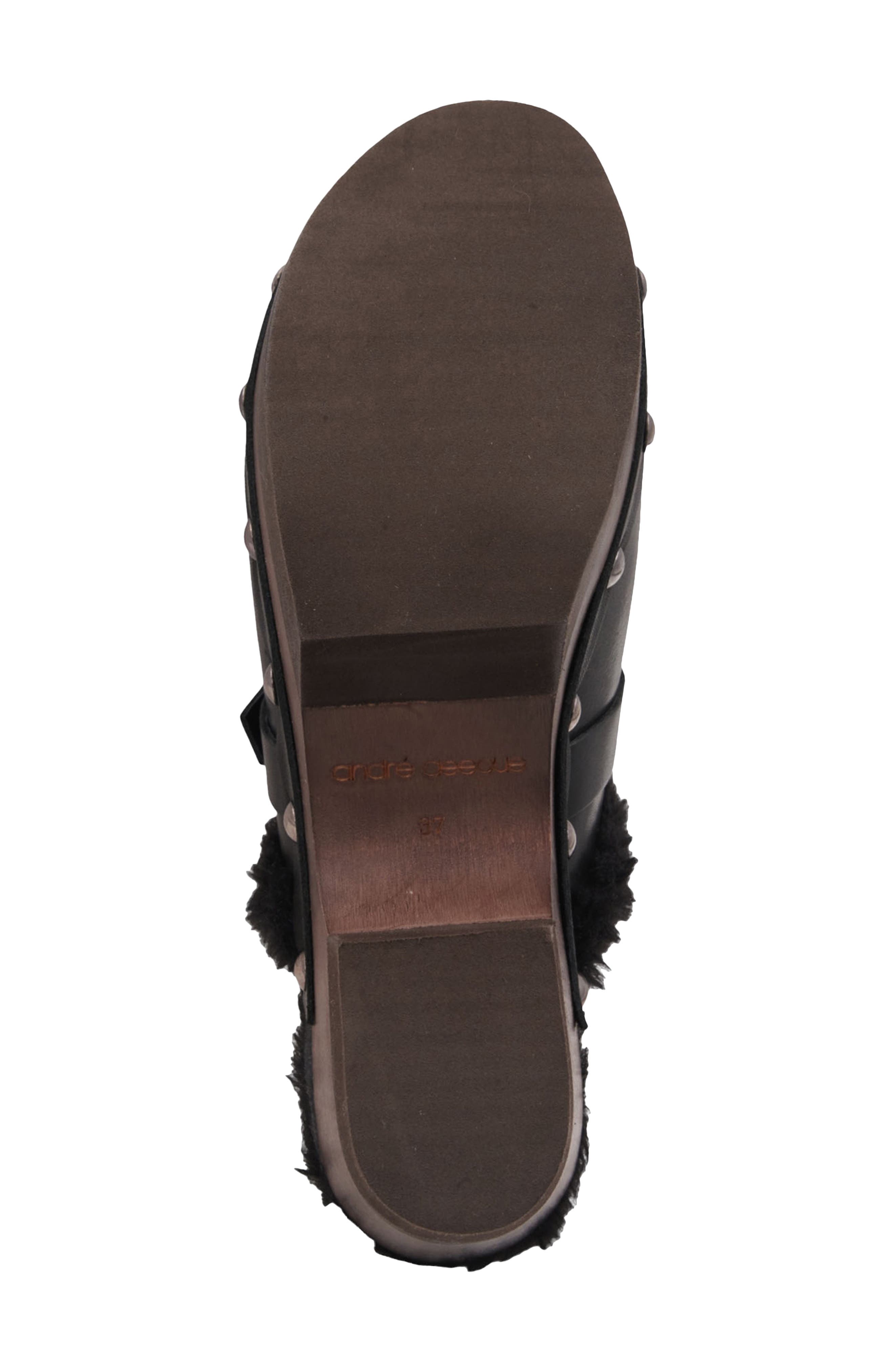 André Assous Orla Platform Clog, Alternate, color, Black/ Black
