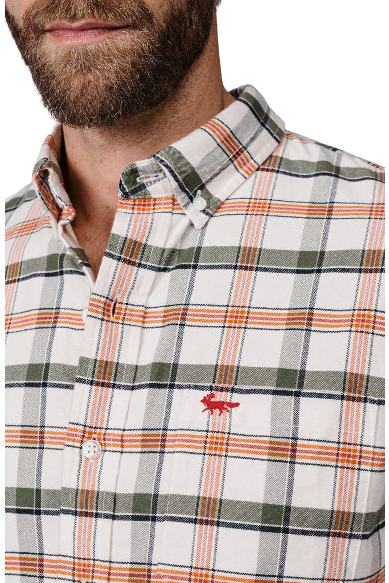 Merton Brushed Oxford Button Down Shirt, Alternate, color, Vintage White Check