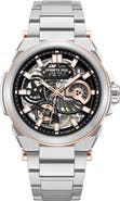 Kenneth Cole New York Skeleton Black Automatic Bracelet Watch, 42mm