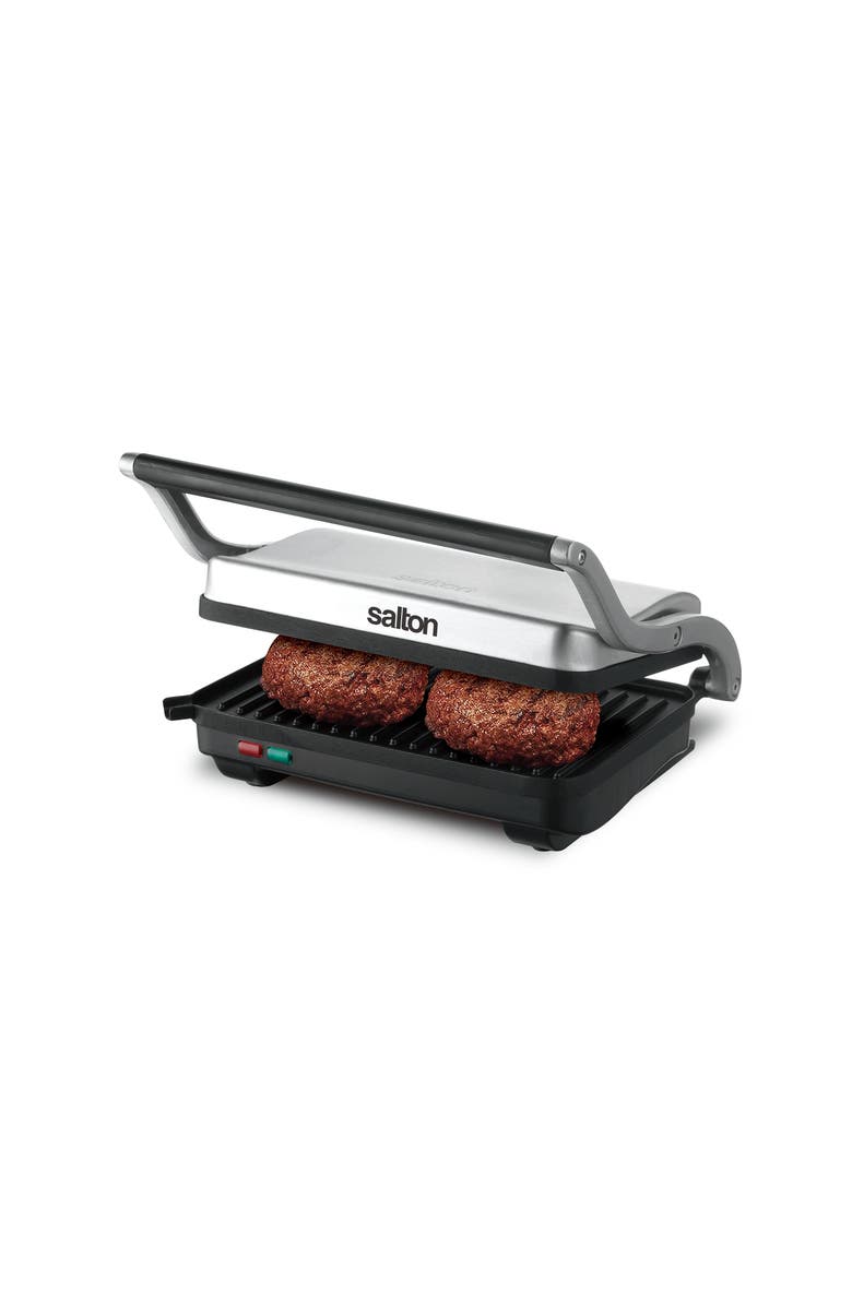 Salton Stainless Steel Panini Grill, Main, color,