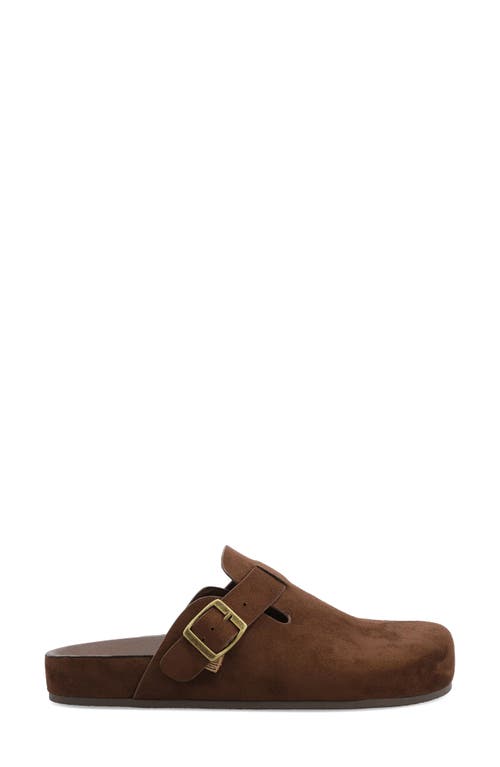 Mia Buckle Strap Mule In Brown