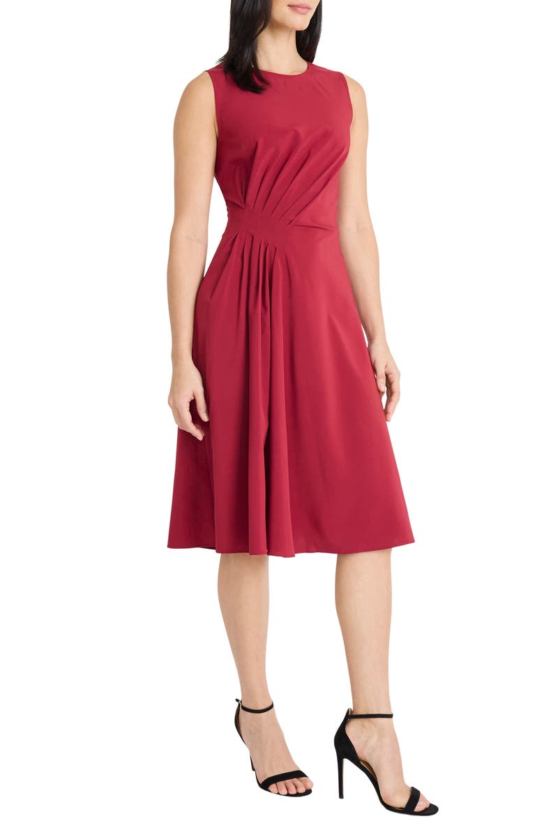 Maggy London Draped Midi Dress, Alternate, color, Biking Red