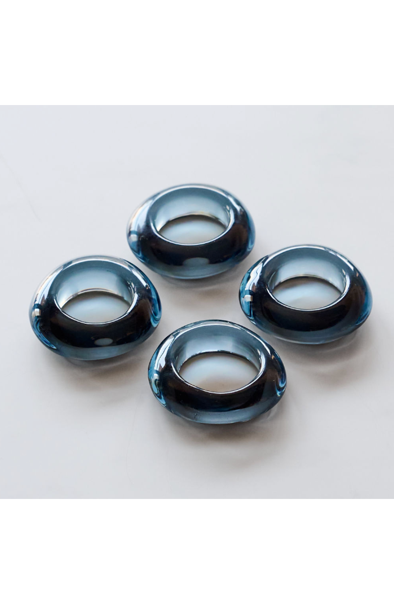 Goldie Home Napkin Rings, Main, color, Grey