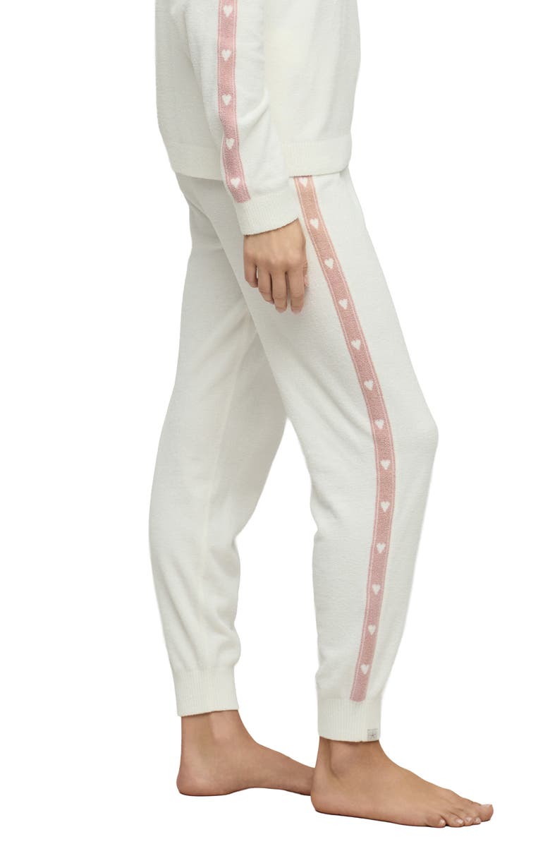 Barefoot Dreams<sup>®</sup> CozyChic<sup>®</sup> Ultra Lite<sup>®</sup> Heart Stripe Joggers, Alternate, color, Pearl-Bloom