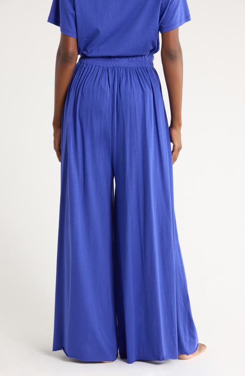 Lunya Organic Pima Wide Leg Lounge Pants In Blue