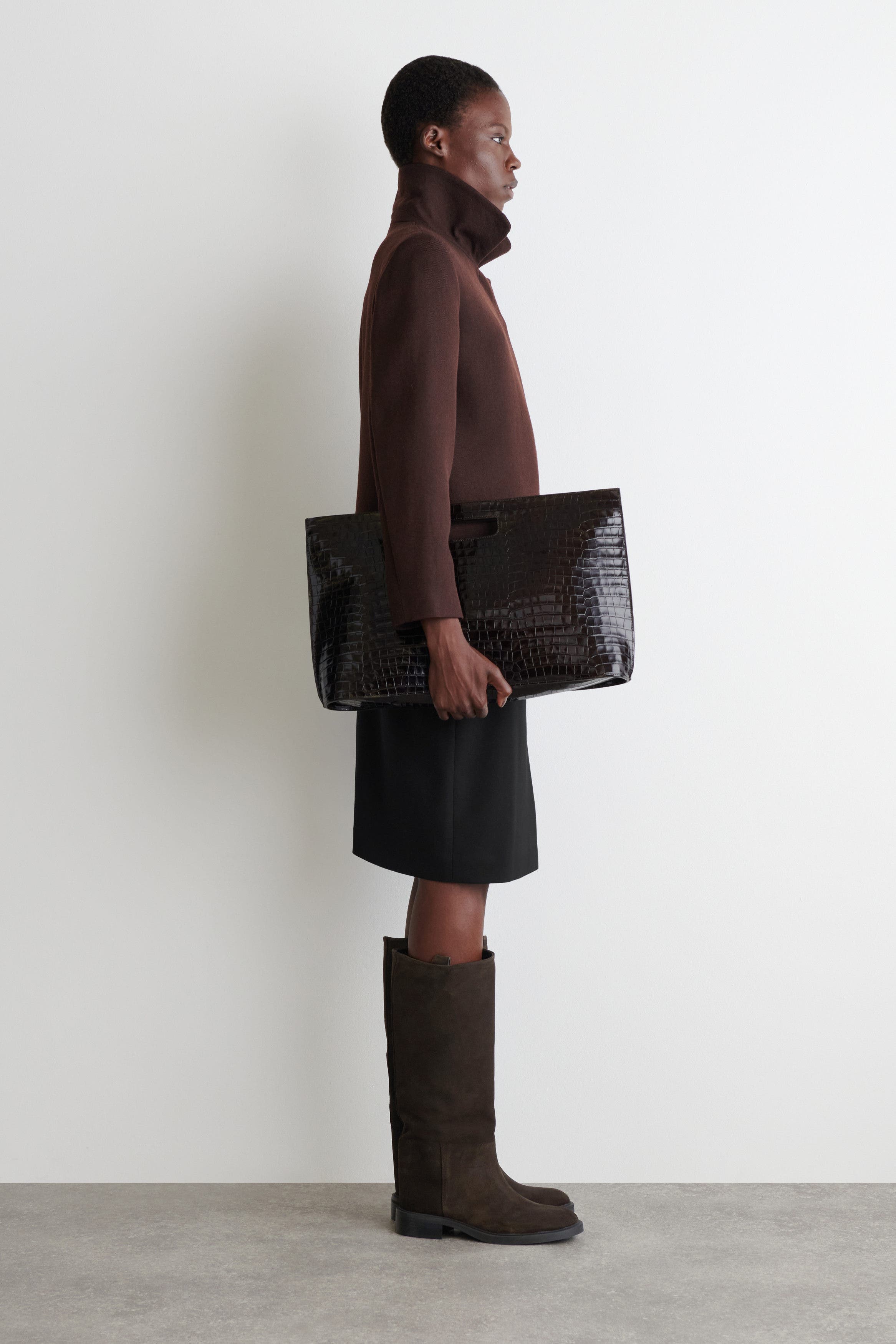 Suede Riding Boots, Alternate, color, BROWN