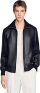 SANDRO Zipped leather jacket