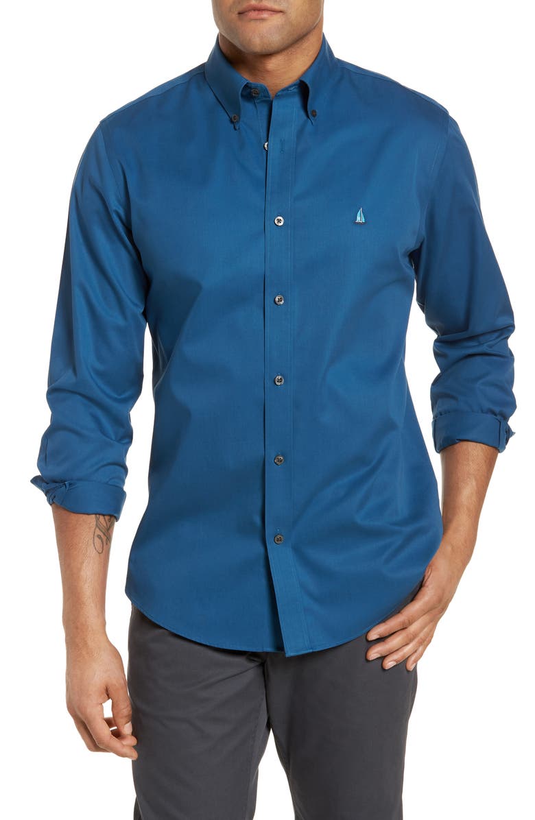 Nordstrom Mens Shop Smartcare<sup>™</sup> Traditional Fit Twill Boat Shirt, Main, color, 
