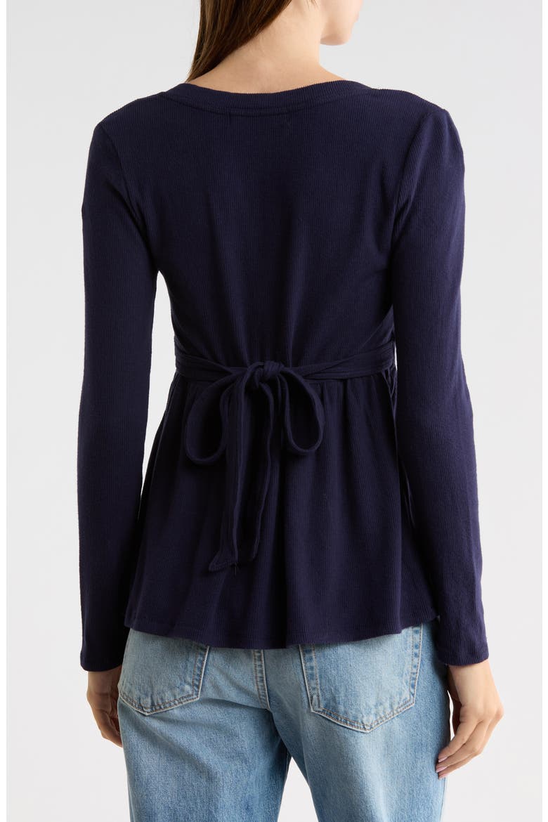 Henley Babydoll Top, Alternate, color, NAVY