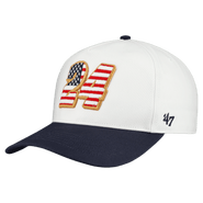 '47 Men's '47 White William Byron Flag Fill Two-Tone Team Adjustable Hitch Hat