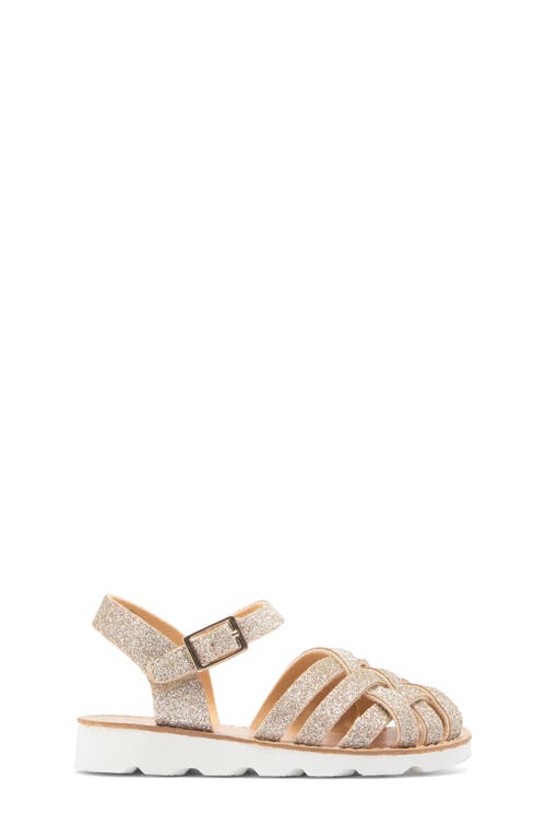 Harper Canyon Kids' Rowyn Glitter Fisherman Sandal In Neutral