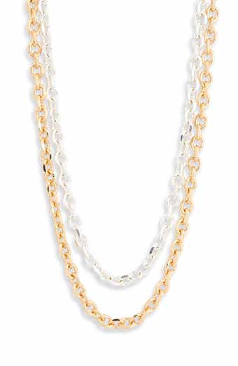 Set of 2 Mixed Metal Chain Necklaces