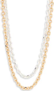 Leith Set of 2 Mixed Metal Chain Necklaces