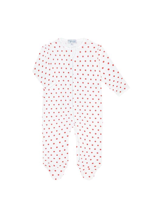 Little Apples Zipper Footie