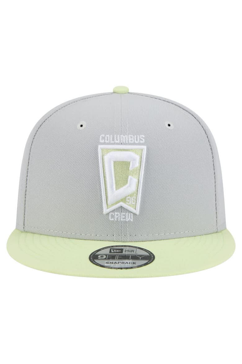 Men's New Era Gray Columbus Crew Color Pack Two-Tone 9FIFTY Snapback Hat, Alternate, color, Gray