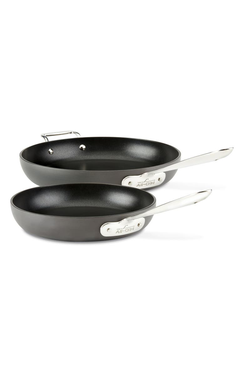 All-Clad 10-Inch & 12-Inch Hard Anodized Aluminum Nonstick Fry Pan Set, Main, color, 