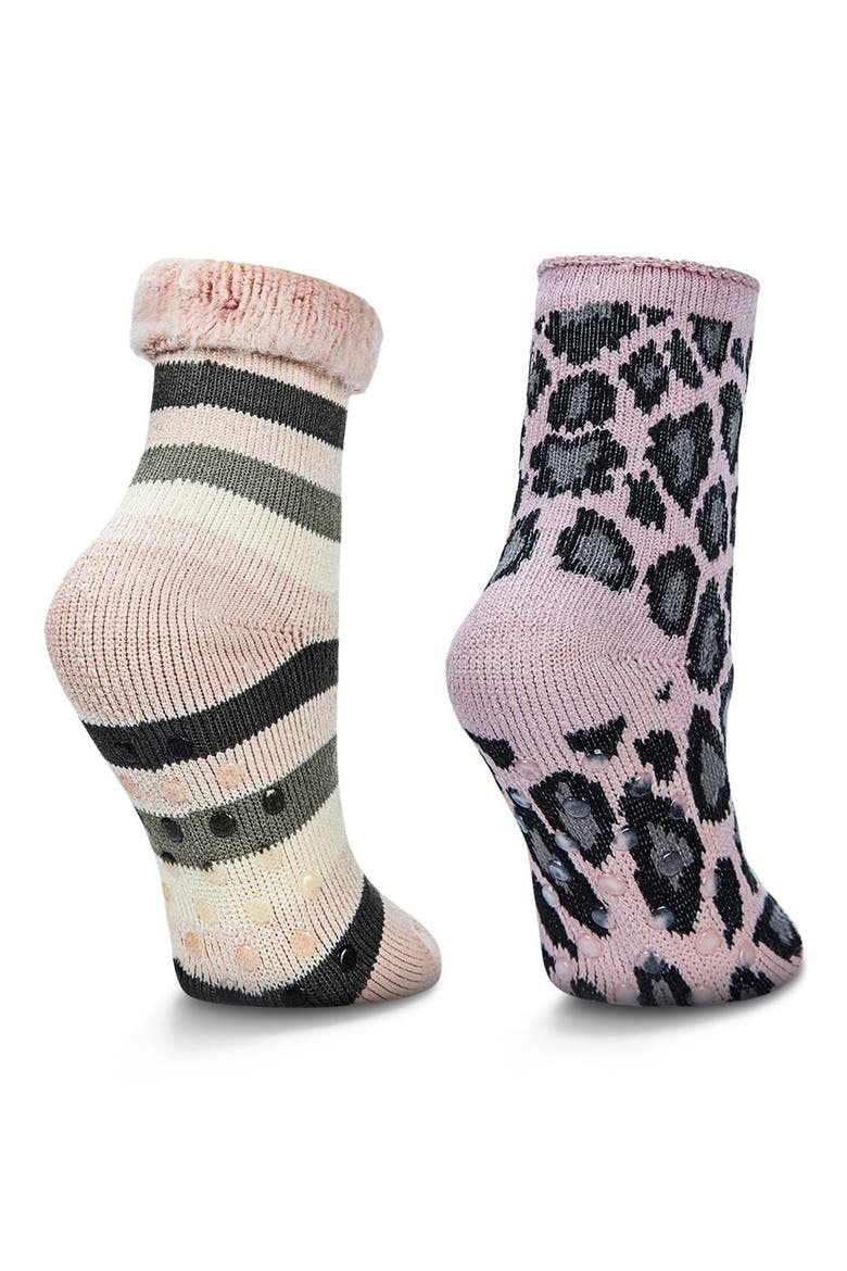 Assorted 2-Pack Terry Cushioned Crew Socks, Alternate, color, PINK