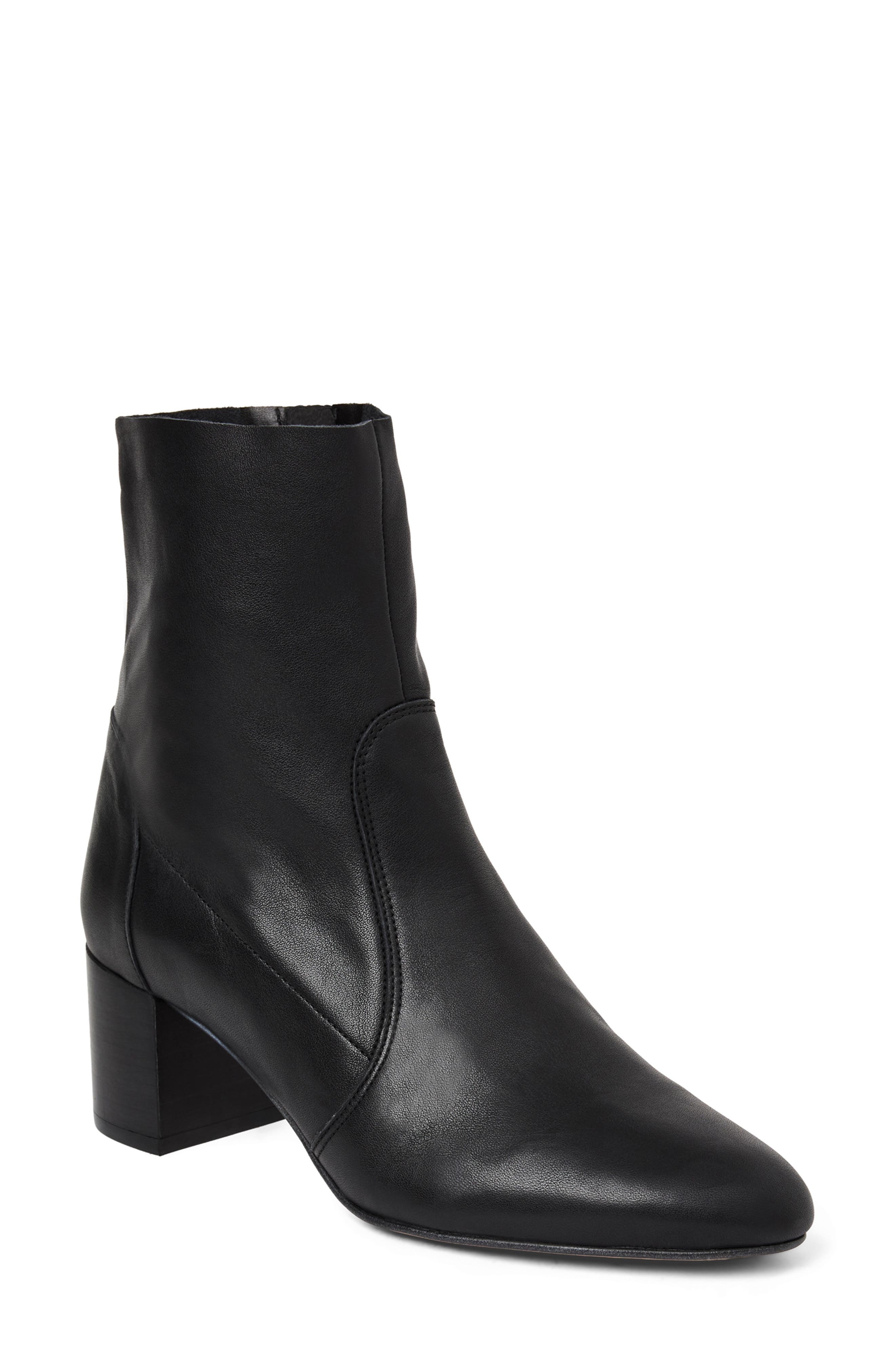 Bruno Magli June Leather Block Heel Boot